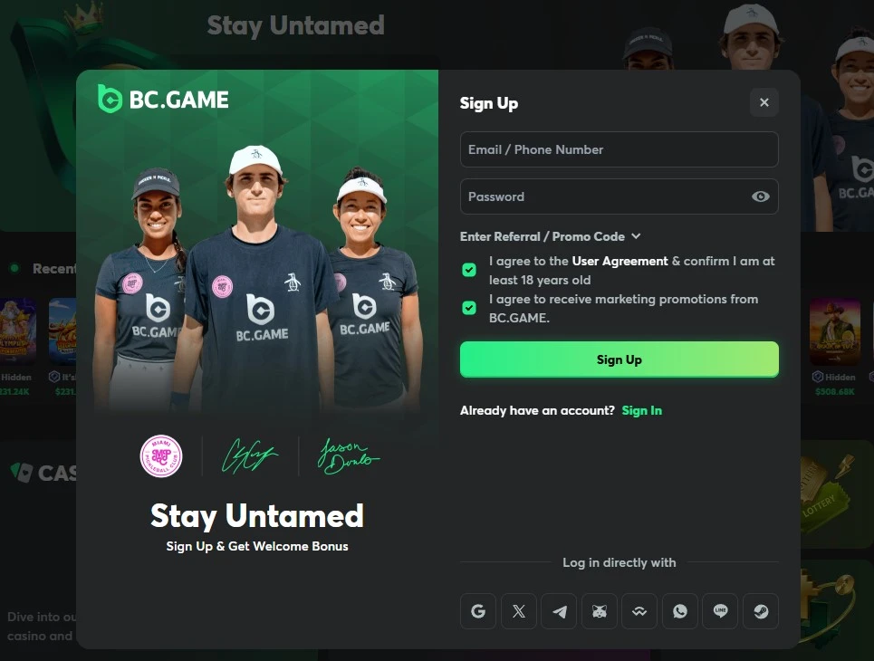 BC Fun sign up